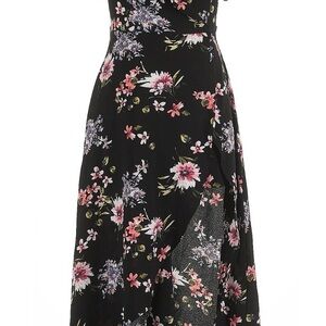 iZ Byer Floral Black Romper/Dress